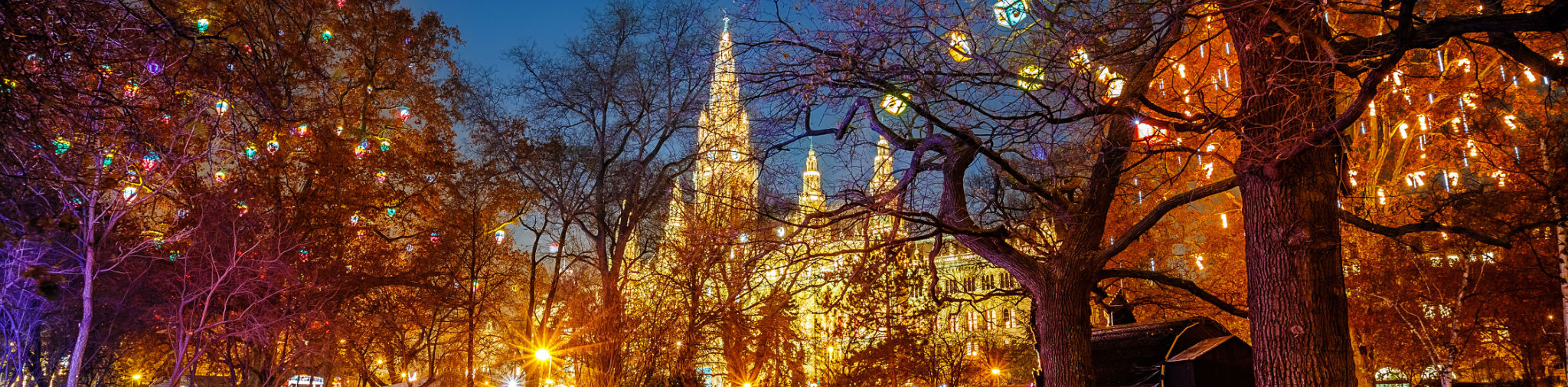 Wiener Rathaus im Winter – Weihnachtsmarkt in Wien